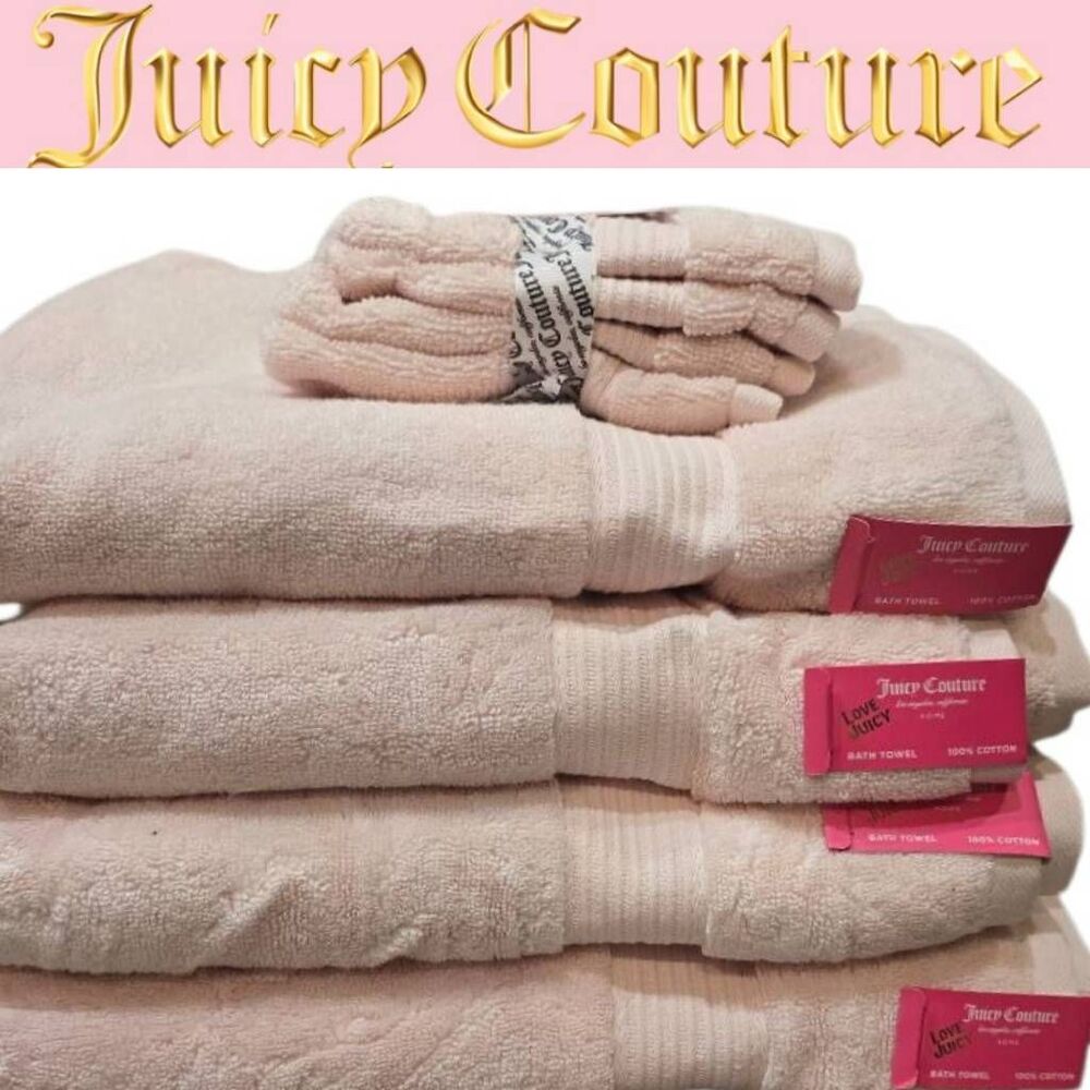 Juicy Couture Home Blush Pink Oversized Bath Towel Set